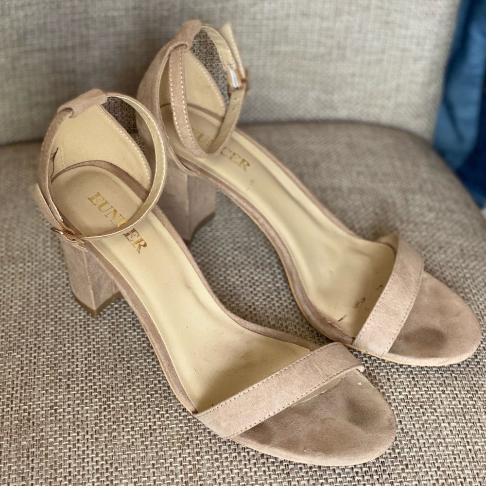 Nude Block Heel Sandal